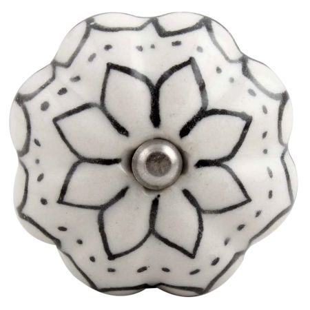 Black Lotus Ceramic Melon Wine Stopper
